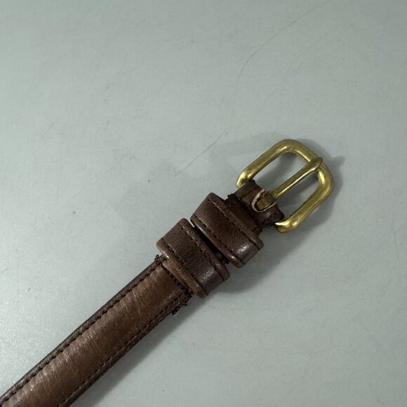 Authentic Vintage Coach # 2802 Brown Leather Slim Belt, Size 32/80 - Picture 8 of 11